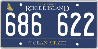 RI license plate 686622