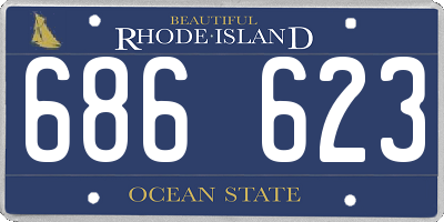 RI license plate 686623