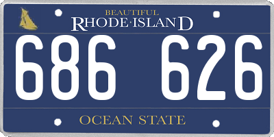 RI license plate 686626