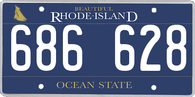 RI license plate 686628