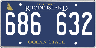 RI license plate 686632