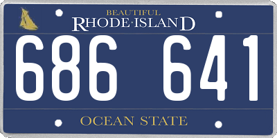 RI license plate 686641