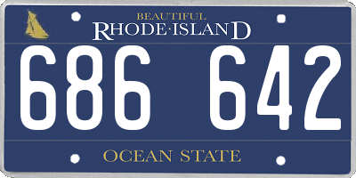RI license plate 686642