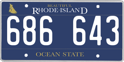 RI license plate 686643