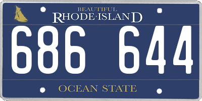 RI license plate 686644