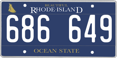 RI license plate 686649