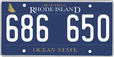 RI license plate 686650
