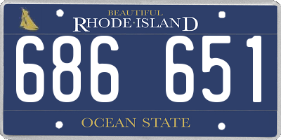 RI license plate 686651