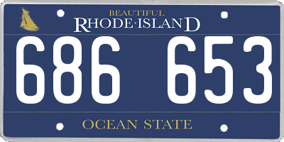 RI license plate 686653