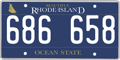 RI license plate 686658