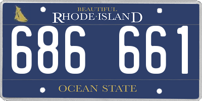 RI license plate 686661