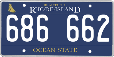 RI license plate 686662