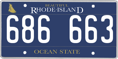 RI license plate 686663