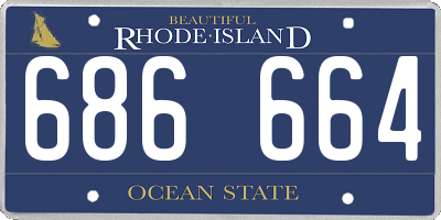 RI license plate 686664