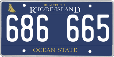 RI license plate 686665