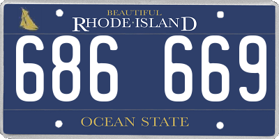 RI license plate 686669