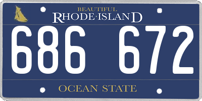 RI license plate 686672