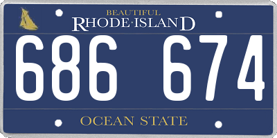 RI license plate 686674