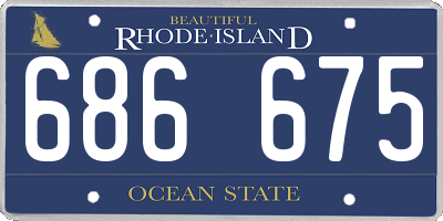 RI license plate 686675