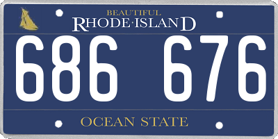 RI license plate 686676