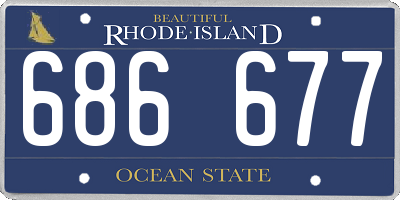 RI license plate 686677
