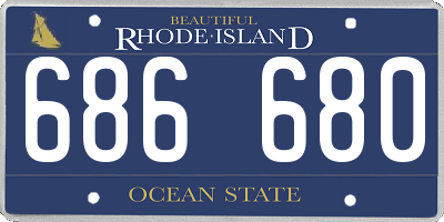 RI license plate 686680