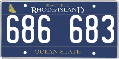 RI license plate 686683