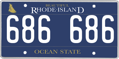 RI license plate 686686