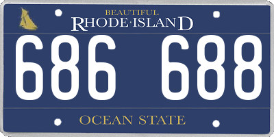 RI license plate 686688