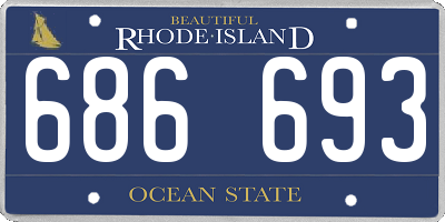 RI license plate 686693