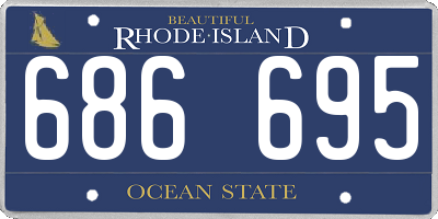 RI license plate 686695