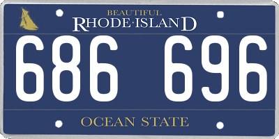 RI license plate 686696