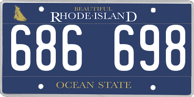 RI license plate 686698