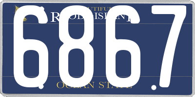 RI license plate 6867