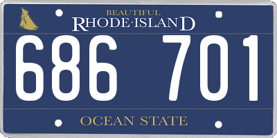 RI license plate 686701