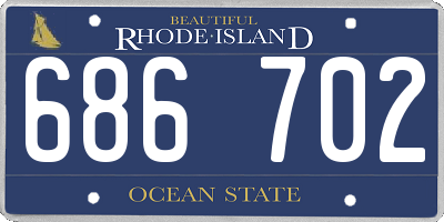 RI license plate 686702