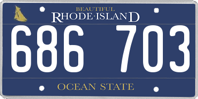 RI license plate 686703