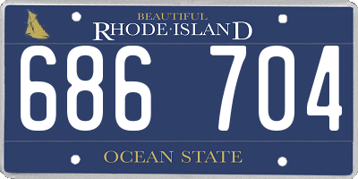 RI license plate 686704
