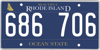 RI license plate 686706