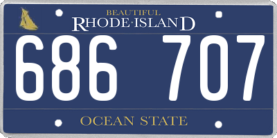 RI license plate 686707