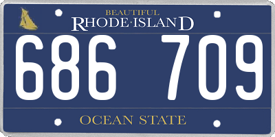 RI license plate 686709