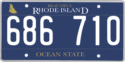 RI license plate 686710