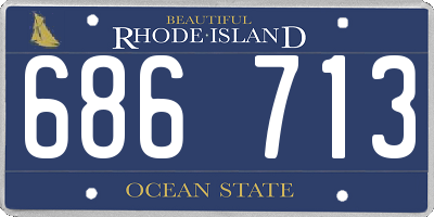 RI license plate 686713