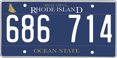 RI license plate 686714