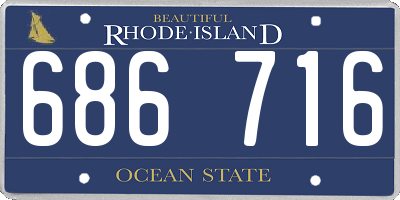 RI license plate 686716