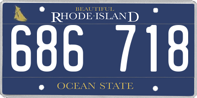 RI license plate 686718