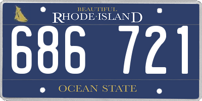 RI license plate 686721