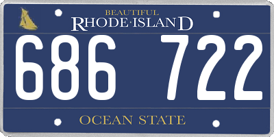 RI license plate 686722
