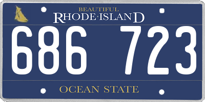 RI license plate 686723