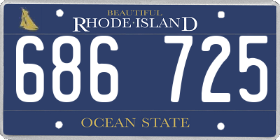 RI license plate 686725